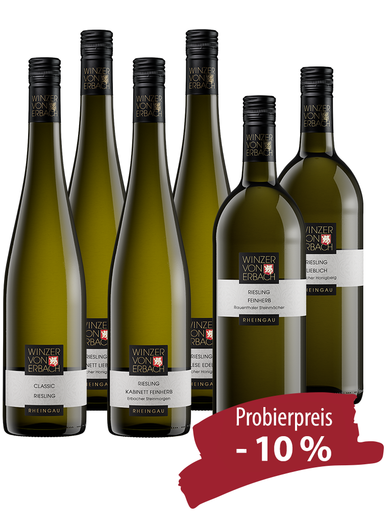 6 Flaschen<br>»Riesling Probierpaket feinherb-lieblich« 