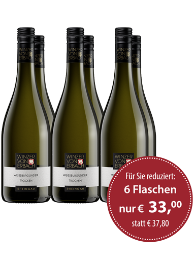 6 Flaschen »Sparkarton Weißburgunder« 