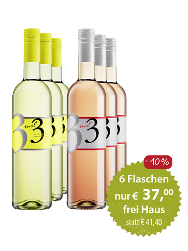 6 Flaschen »3 mal 3 Paket feinherb« 